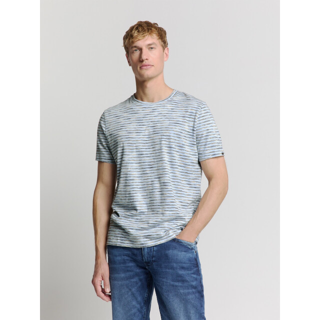 No Excess T-shirt crewneck multi coloured melange stripes dessin 5339.39.0008 large