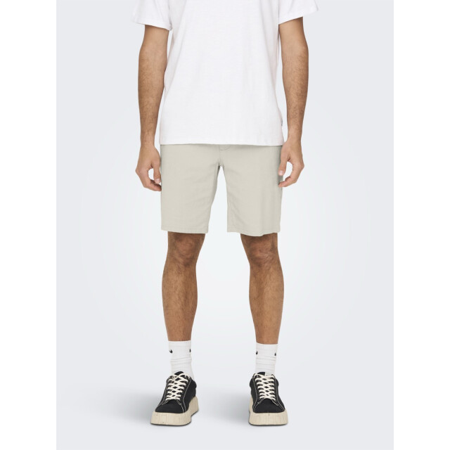 Only & Sons Onsmark 0011 cotton linen shorts no beige 5159.05.0014 large