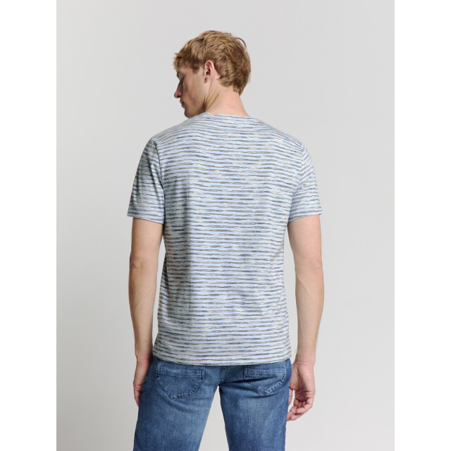 No Excess T-shirt crewneck multi coloured melange stripes dessin 5339.39.0008 large