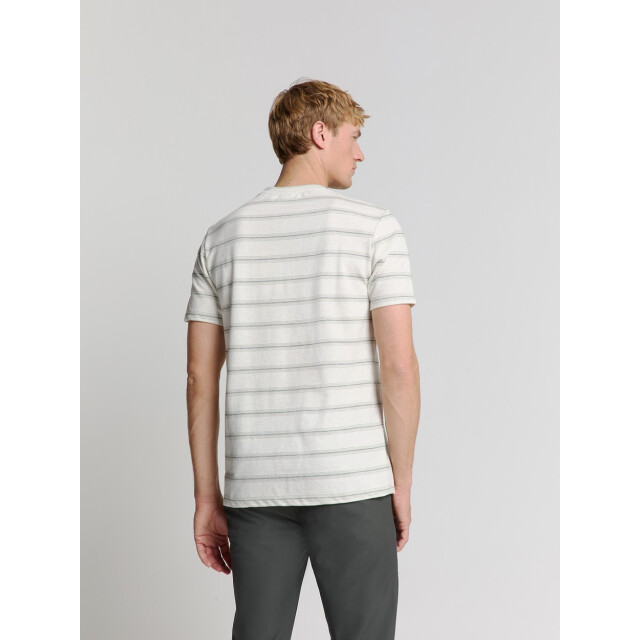 No Excess T-shirt crewneck jacquard stripe ecru dessin 5339.08.0006 large
