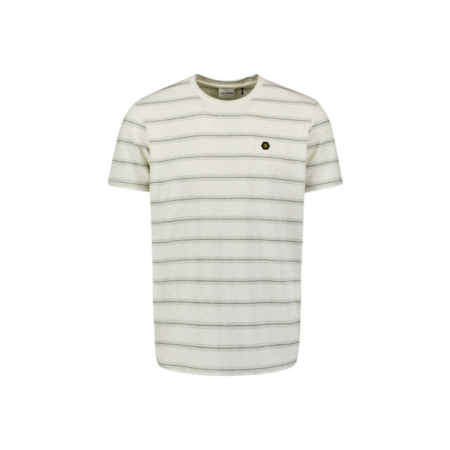 No Excess T-shirt crewneck jacquard stripe ecru dessin 5339.08.0006 large