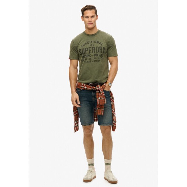 Superdry Work wear t-shirt army 5339.26.0108 large