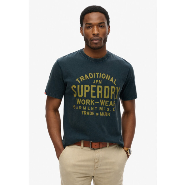 Superdry Work wear t-shirt navy 5339.37.0327 large