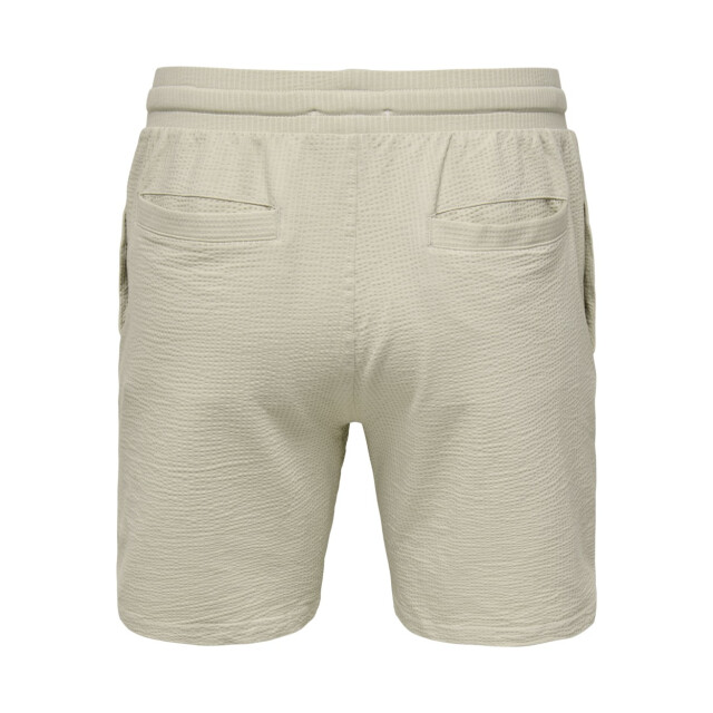 Only & Sons Onskian reg seersucker shorts beige 5159.05.0011 large