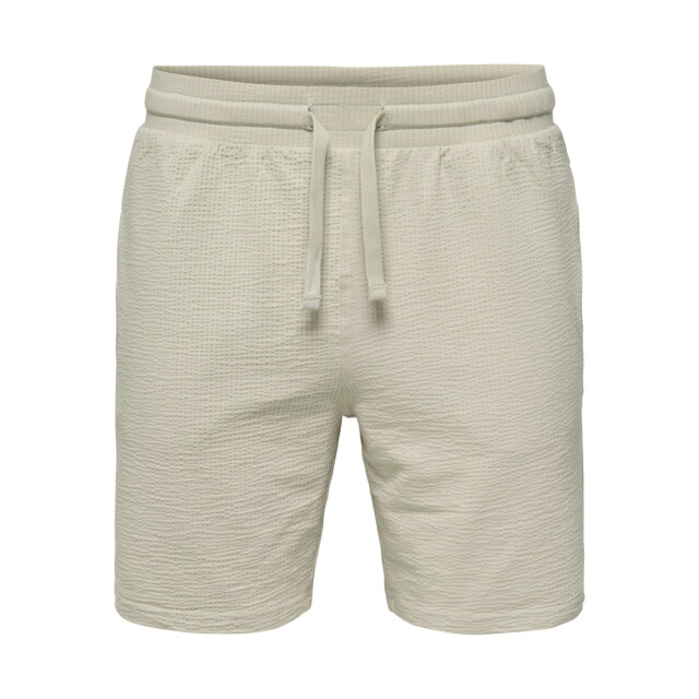 Only & Sons Onskian reg seersucker shorts beige 5159.05.0011 large