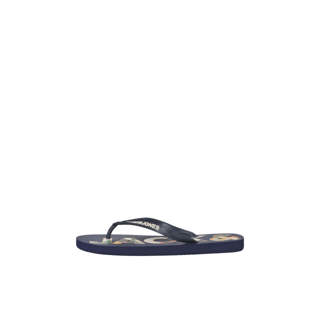 Jack & Jones Heren teenslippers jfwlogo palm print blauw 12230642-Medieval Blue large