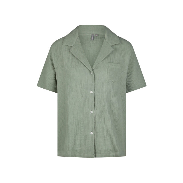 By Louise Dames korte pyjama set mousseline shortama BL-5001-02-Groen large