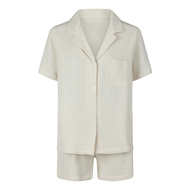 By Louise Dames korte pyjama set mousseline shortama BL-5001-02-Beige large