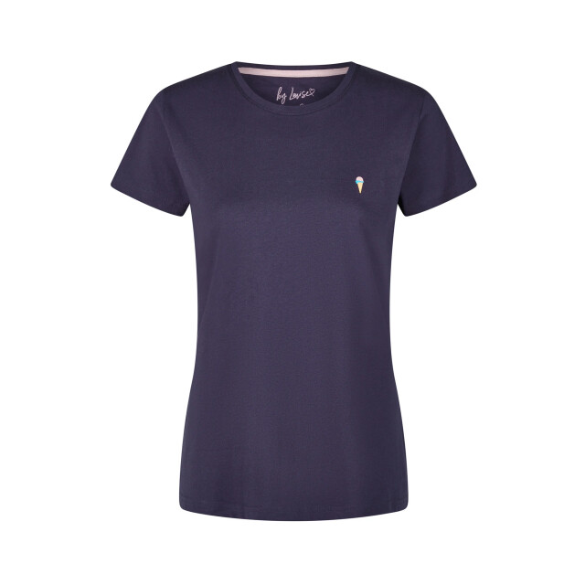 By Louise Dames korte pyjama set shortama blauw ice cream BL-581-02 large
