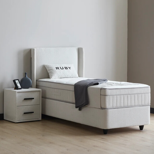 Beddenscout24 Boxspring bed met opbergruimte 90x200 cm - opbergbed ruby inclusief 28 3199374 large