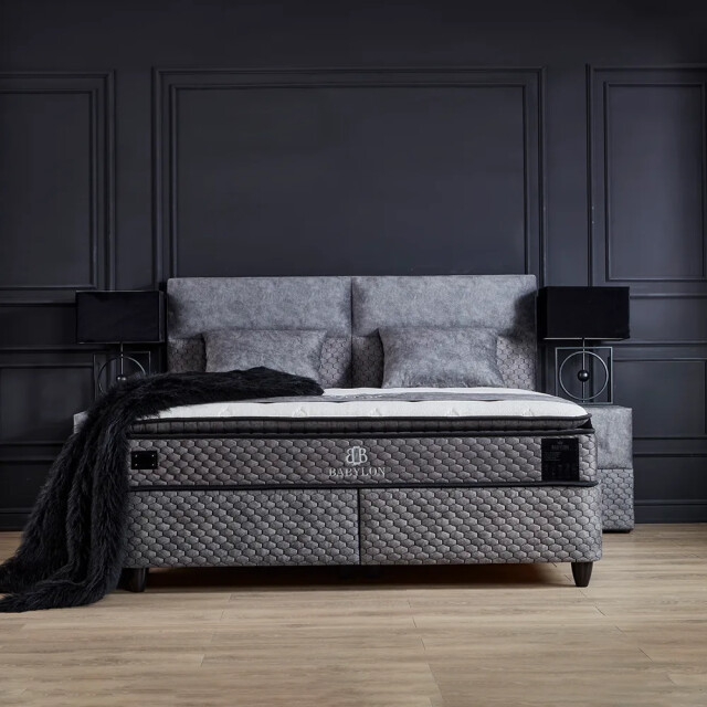 Beddenscout24 Boxspring bed met opbergruimte 140x200 cm - babylon inclusief 30 cm 3199401 large
