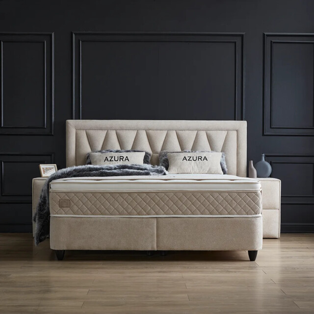 Beddenscout24 Boxspring bed met opbergruimte 140x200 cm - opbergbed azura inclusief 3199338 large