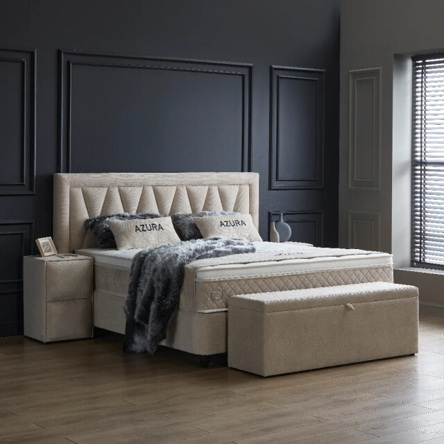 Beddenscout24 Boxspring bed met opbergruimte 140x200 cm - opbergbed azura inclusief 3199338 large