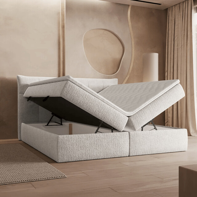 Beddenscout24 Boxspring met opbergruimte claudio 140x200 cm inclusief 22 cm cm matras en 3199336 large