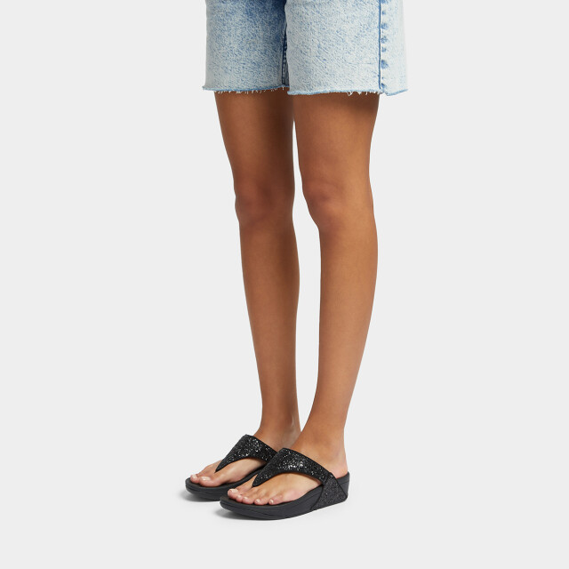 FitFlop Fitflop™ lulu glitter toe-thongs pu navy FitFlop™ Lulu Glitter Toe-Thongs PU Navy large