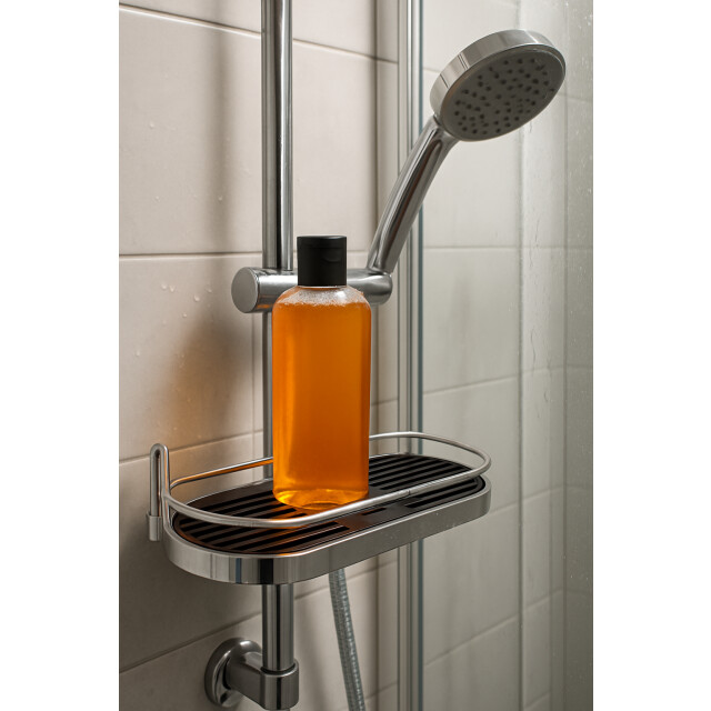 4bathroomz ® doucheplank voor douchestang zwart met 3047754 large