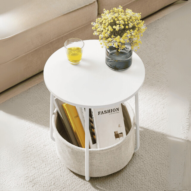 CaliCosy Bijzettafel met opbergmand rond h51 cm 2936733 large