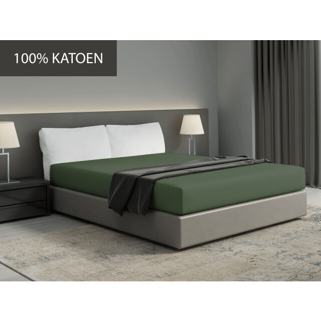 DoubleDry Hoeslaken 180x200 cm 100% natuurlijk katoen zacht & ademend - 2826133 large