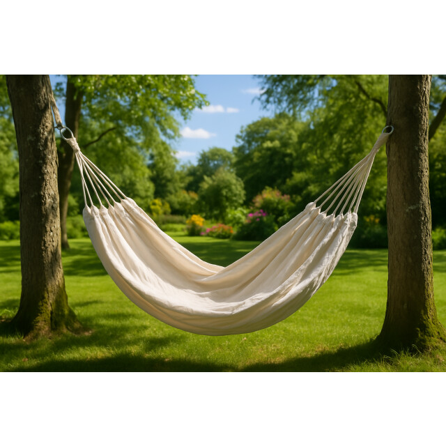 4gardenz ® canvas hangmat beach 200x150 cm -totale lengte 320cm 3048782 large