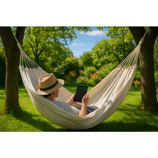 4gardenz ® canvas hangmat beach 200x150 cm -totale lengte 320cm 3048782 large