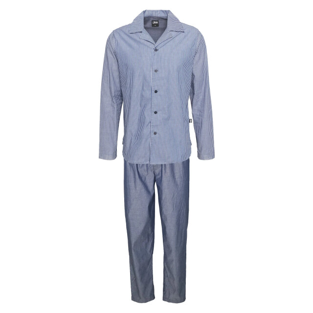 JBS Heren pyjama set lang gestreept met knoopsluiting licht JBS-133-43-1277 large