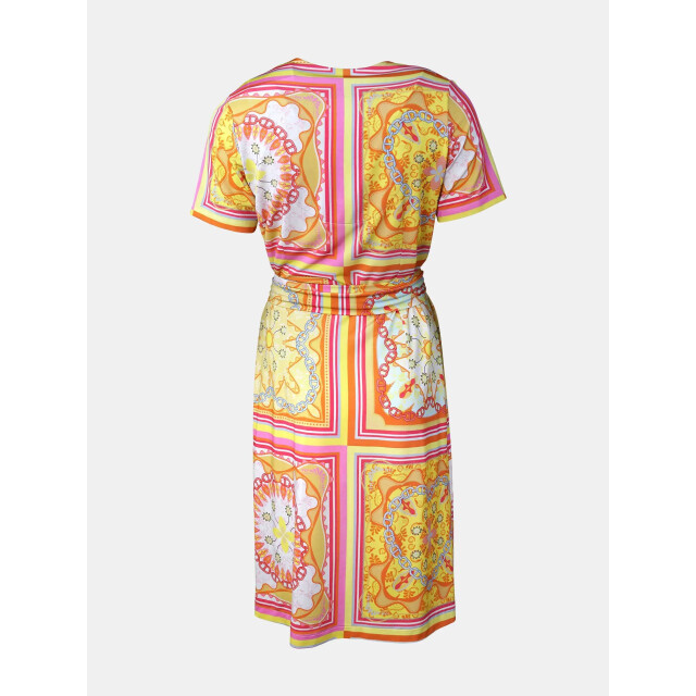 Mucho Gusto ® jurk paros geel oranje hart print MUCHO GUSTO® Jurk Paros Geel Oranje Hart Print large