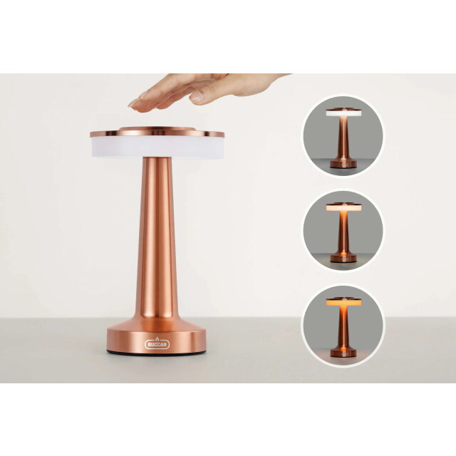 Buccan Buccan dumbbell tafellamp nova rosegoud 3 lichtstanden en touchpanel 3188290 large