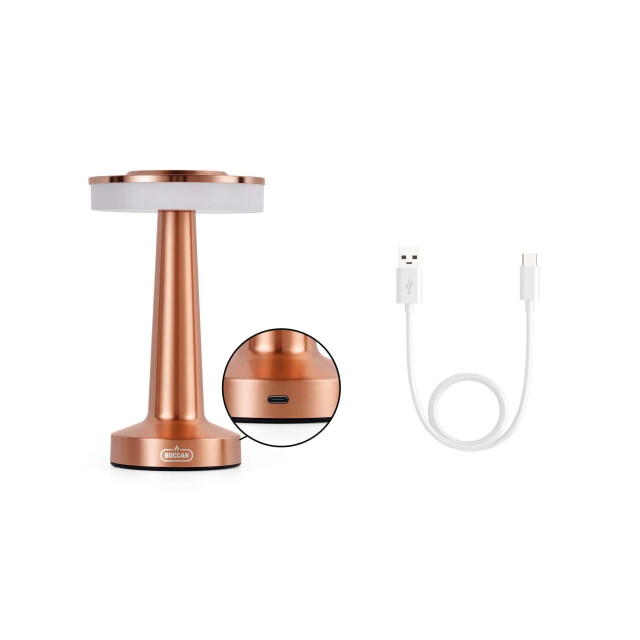 Buccan Buccan dumbbell tafellamp nova rosegoud 3 lichtstanden en touchpanel 3188290 large