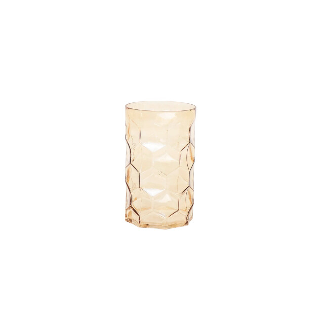 House Vitamin Vase pattern glass amber 15x24,5cm 2912918 large
