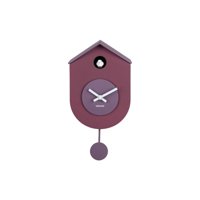 Karlsson wandklok grato cuckoo dark mauve & soft lavender 3062052 large