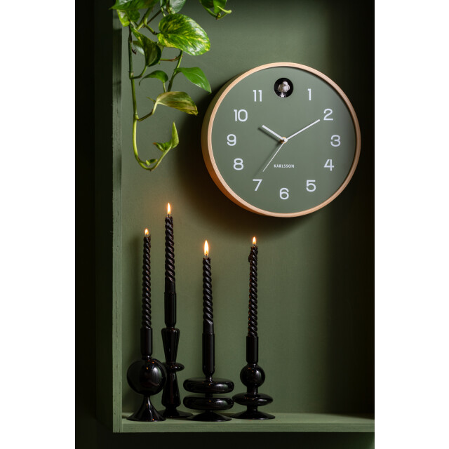 Karlsson wandklok natural cuckoo jungle Ø31,5cm 2843881 large
