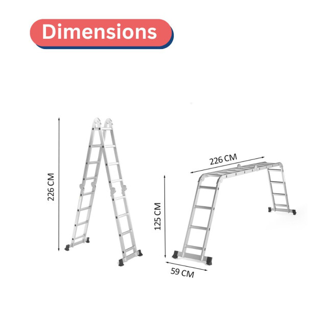 RMBO ® multifunctionele vouwladder 4x4 3188051 large