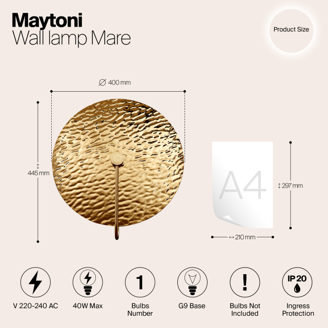 Maytoni wandlamp mare - Ø40 2993723 large