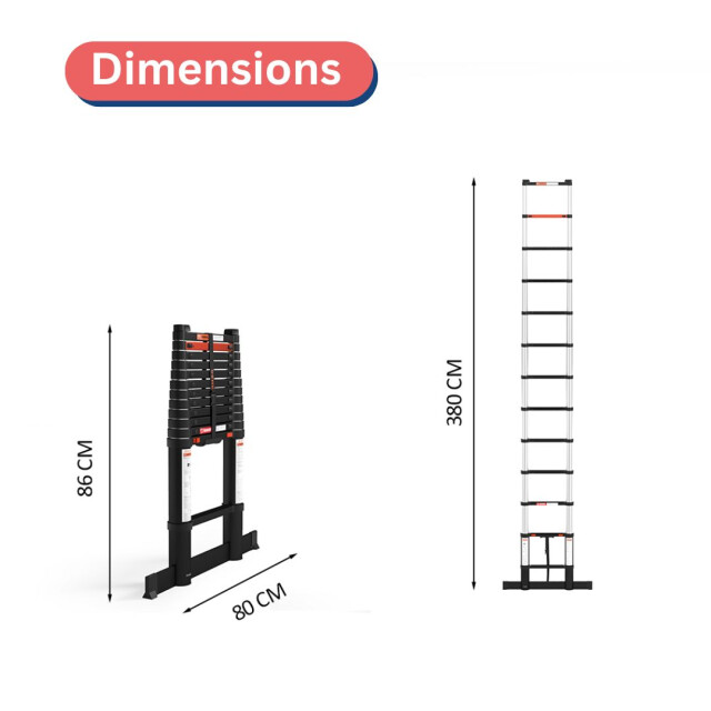 RMBO ® telescopische ladder 3,8m 3188062 large