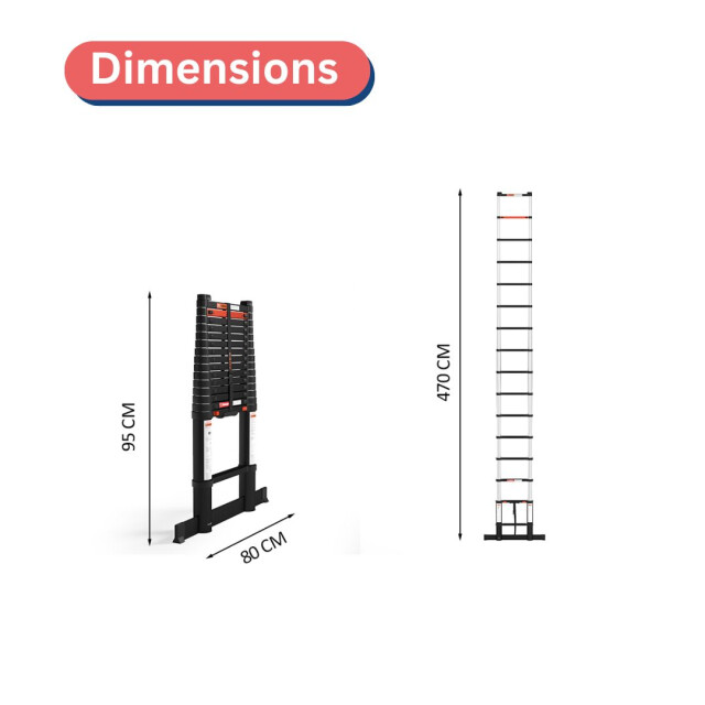 RMBO ® telescopische ladder 4,7m 3188058 large