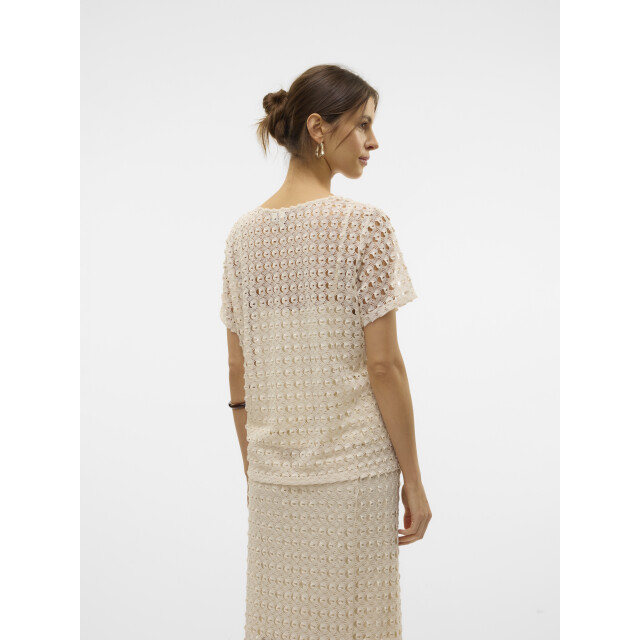 Vero Moda Vmdylie ss v-neck top wvn btq ga ecru 4382.03.0023 large