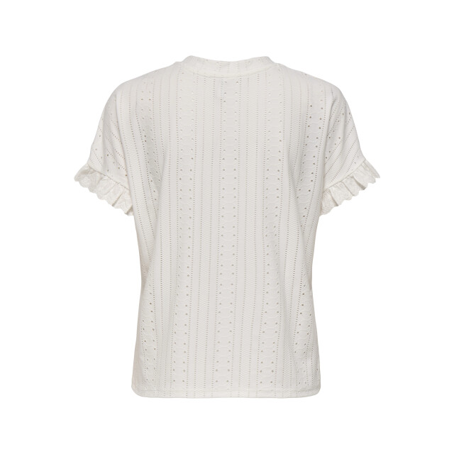 Only Onlsmilla ss frill mix top cs jrs off-white 4339.02.0073 large