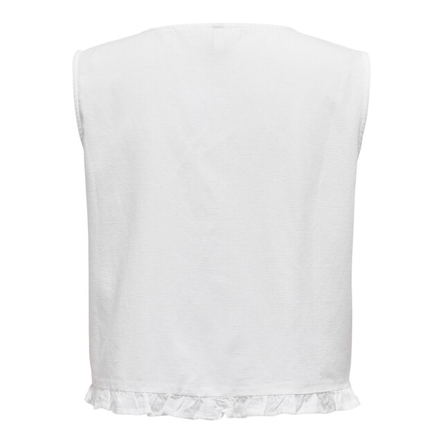 Only Onljakiri linen sl emb vest ptm off-white 4259.02.0011 large