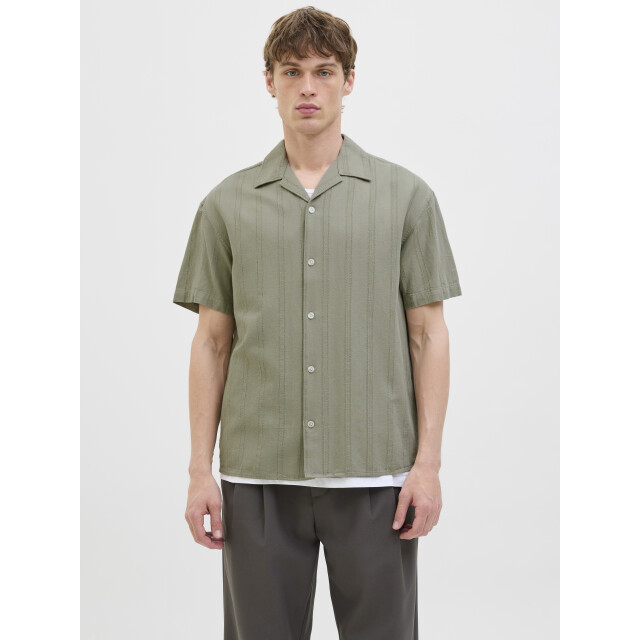 Jack & Jones Jprccmontana dobby resort ss shirt army 5319.26.0002 large