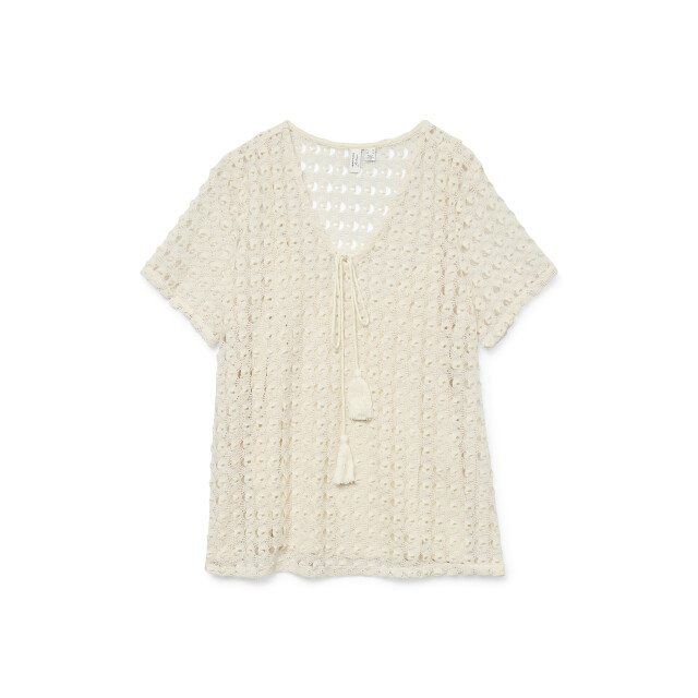 Vero Moda Vmdylie ss v-neck top wvn btq ga ecru 4382.03.0023 large
