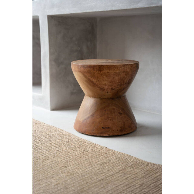 Bazar Bizar Bijzettafel kruk naturel pacha mama JACI012N large
