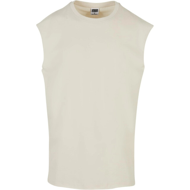 Urban Classics Heren mouwloze top met open rand UTTN395_whitesand large