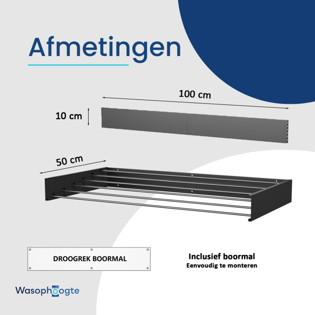 Wasophoogte ® wanddroogrek walldry 100 cm - 3188039 large