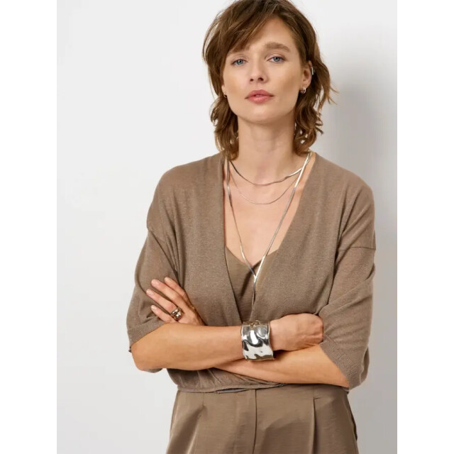 Dante 6 D6 revel metallic cardigan D6 Revel Metallic Cardigan Stone/1670 Stone large