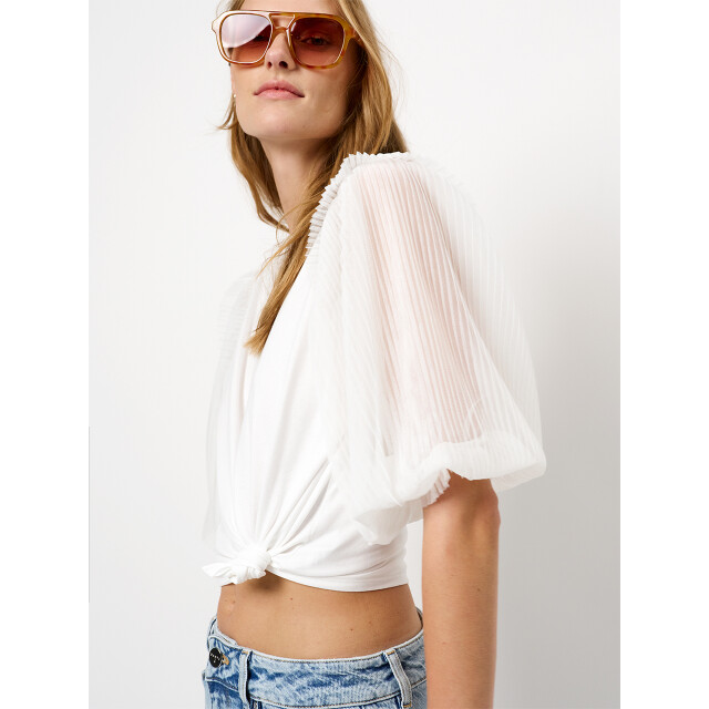 Dante 6 D6 annissa puffy tulle tee D6 Annissa Puffy Tulle Tee/1056 Milk White large