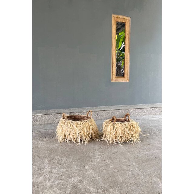 Bazar Bizar Raffia mand large JAAD004N-L large
