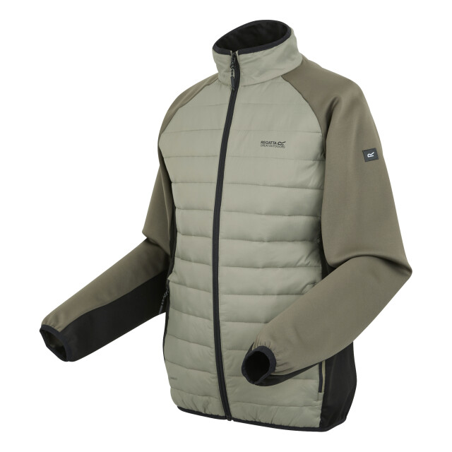 Regatta Heren clumber iv full zip hybride jas UTRG9074_goldensandtreetopblack large