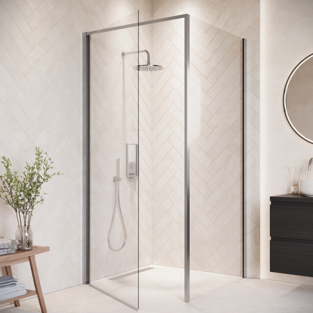 Badplaats Douchecabine alava 90 x 90 x 190 cm chroom douchewand met 3180991 large