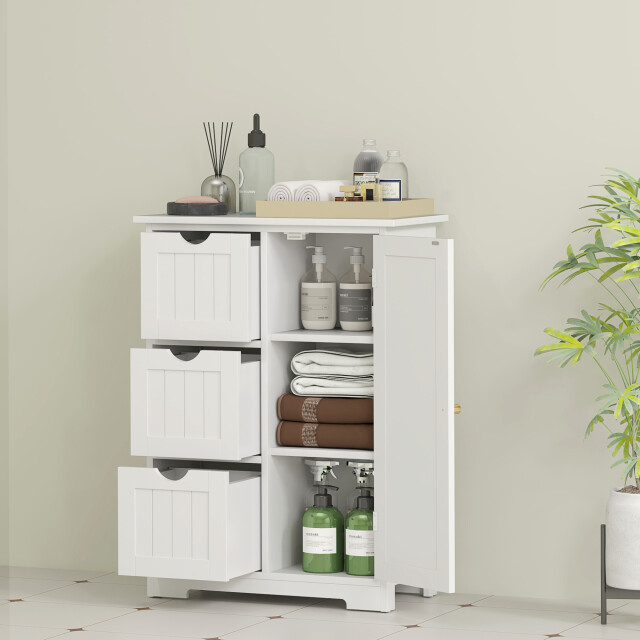 4goodz Buffetkast badkamer ladekast, 3 laden, 3 planken, mdf, 3200987 large