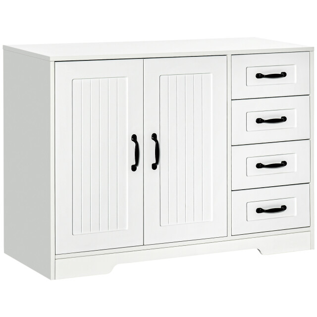 4goodz Buffetkast met 4 laden 40x105x76 cm wit 3200981 large